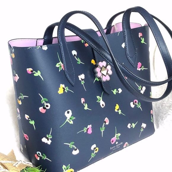 Kate Spade Kaci wildflower ditsy tote  blue multi - Picture 4 of 5